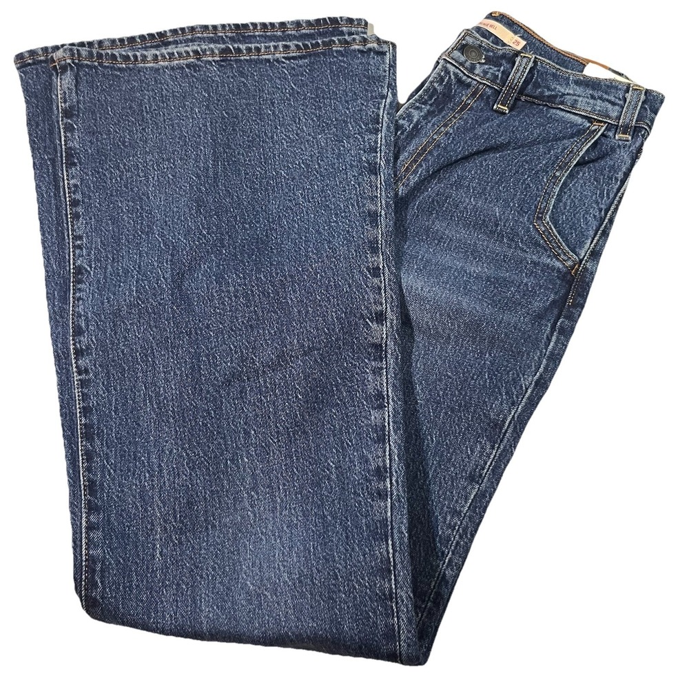 NWT Women's LEVI'S PREMIUM Jeans Size 25 X 32 RIBCAGE BELL Large Flare